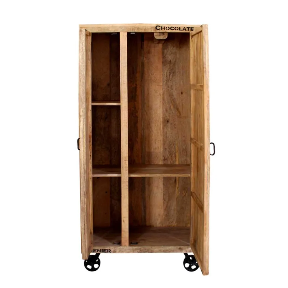 Wohnen Industry Garderobenmöbel Indri aus Mangobaum Massivholz (sechsteilig)