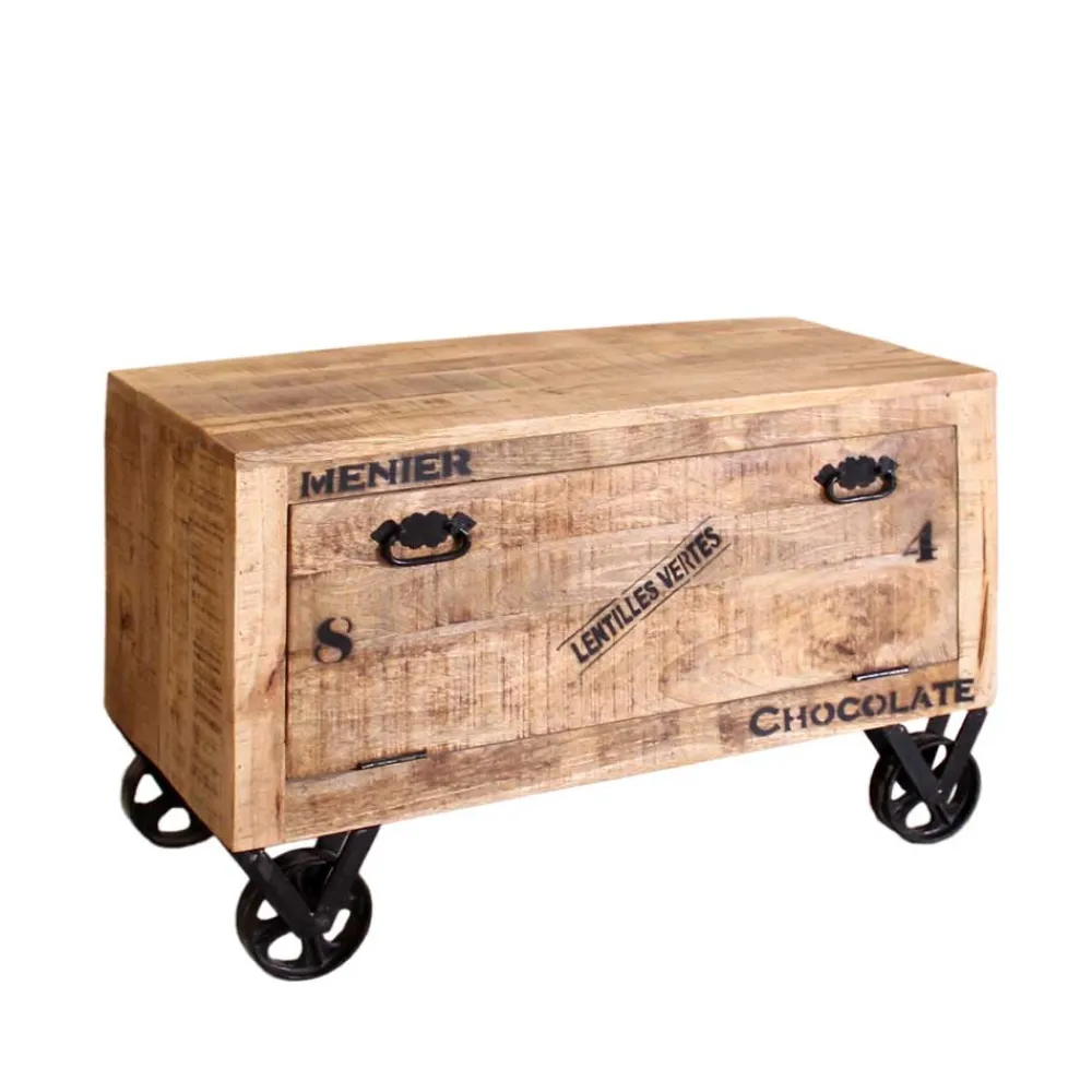 Wohnen Industry Garderobenmöbel Indri aus Mangobaum Massivholz (sechsteilig)