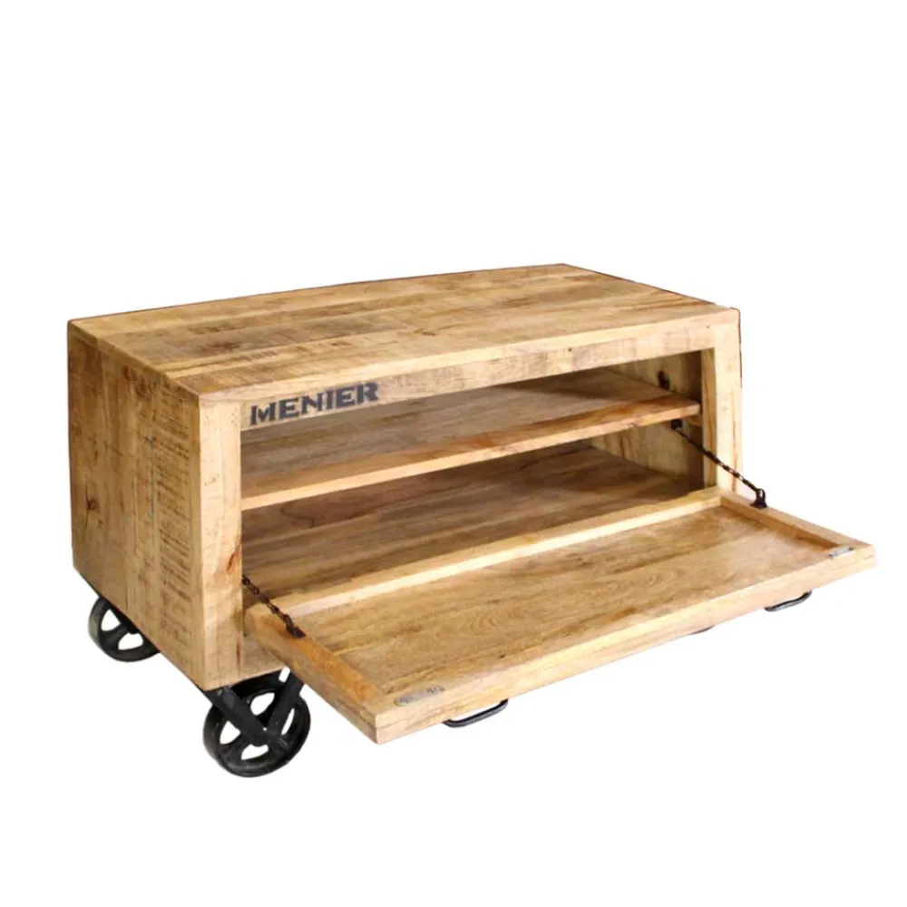 Wohnen Industry Garderobenmöbel Indri aus Mangobaum Massivholz (sechsteilig)