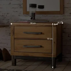 Wohnen Industry Nachtkommode 50x50x38 cm - Mulcian