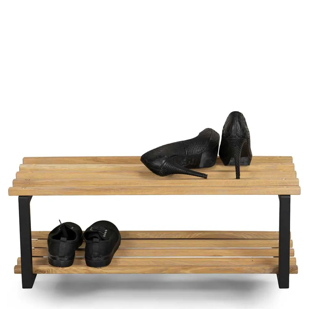 Wohnen Wohnzimmer-Regale|Esszimmerregale*Industry Schuhregal in Schwarz & Natur - Zoccos