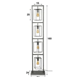 Wohnen Lampen & Leuchten*Industry Standleuchte mit 4 Lampen - Cranzo
