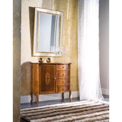 Wohnen Italienische Barock Kommode Natale mit Nussbaum Furnier