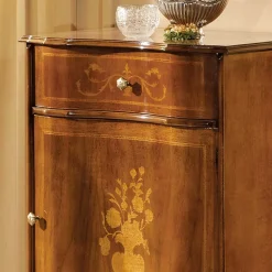 Wohnen Italienische Kleinkommode im Barockstil Venerdina in Nussbaum Braun