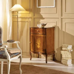 Wohnen Italienische Kleinkommode im Barockstil Venerdina in Nussbaum Braun