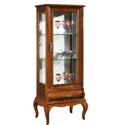 Wohnen Vitrinen|Wohnzimmer-Vitrinen*Italienische Vitrine in Nussbaumfarben - Motiz