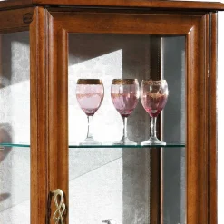 Wohnen Vitrinen|Wohnzimmer-Vitrinen*Italienische Vitrine in Nussbaumfarben - Motiz