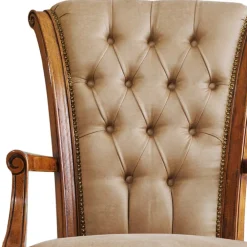 Wohnen Italienischer Design Bürostuhl in Beige Kunstleder - Albro