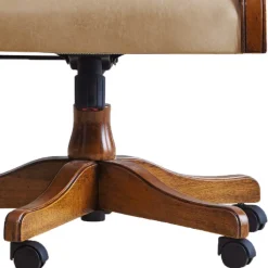 Wohnen Italienischer Design Bürostuhl in Beige Kunstleder - Albro