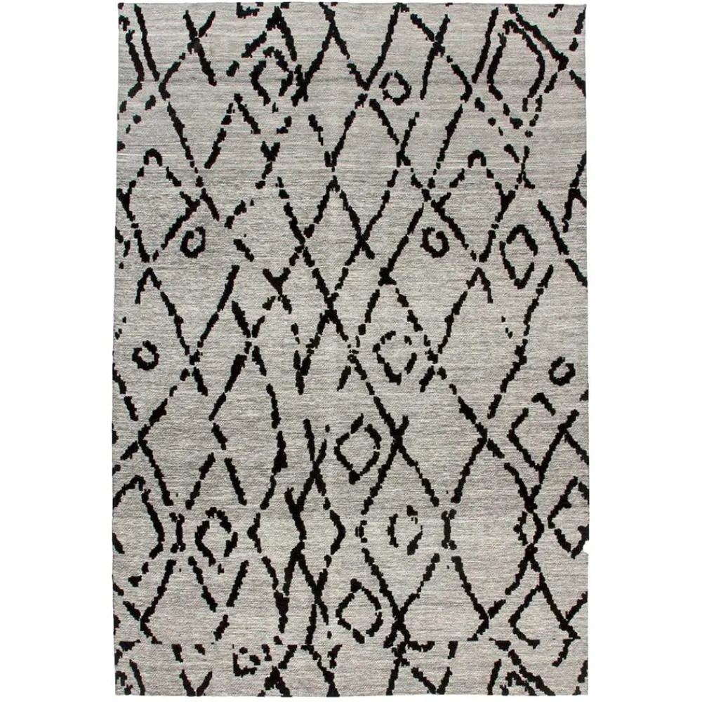 Wohnen Jacquard Teppich in Grau und Schwarz - Aurora