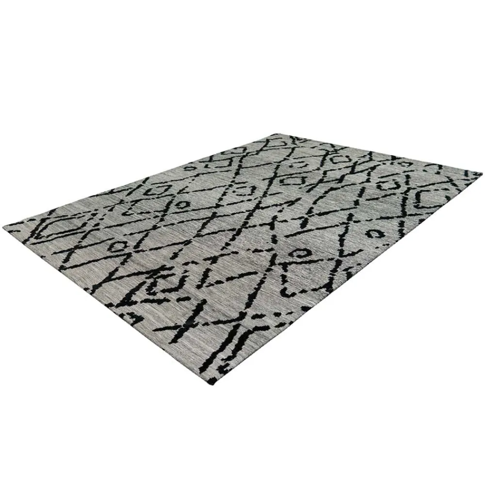 Wohnen Jacquard Teppich in Grau und Schwarz - Aurora