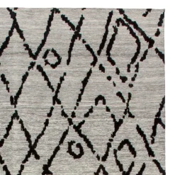 Wohnen Jacquard Teppich in Grau und Schwarz - Aurora