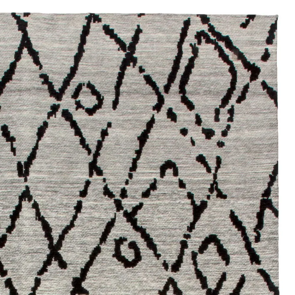 Wohnen Jacquard Teppich in Grau und Schwarz - Aurora