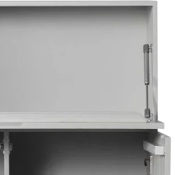 Wohnen Japandi Barschrank in Hellgrau - Looning