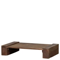 Wohnen Asiatische Möbel*Japandi Couchtisch in Dunkelbraun - Houston