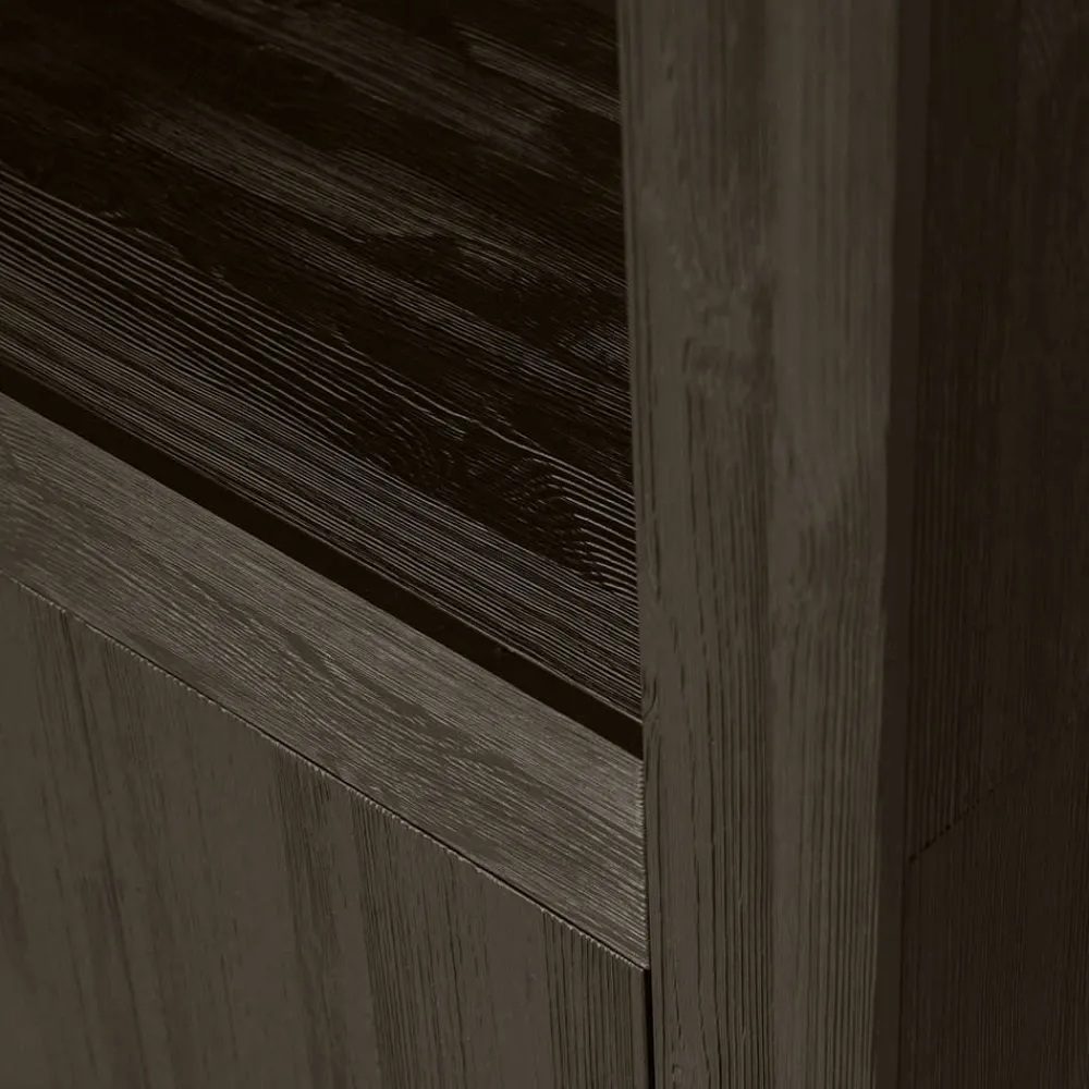 Wohnen Japandi Regal mit drei Fächern und Tür - Bocca