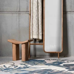 Wohnen Japandi Teppich mit floralem Motiv - Zita