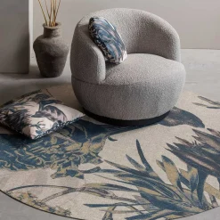 Wohnen Japandi Teppich mit floralem Motiv - Zita