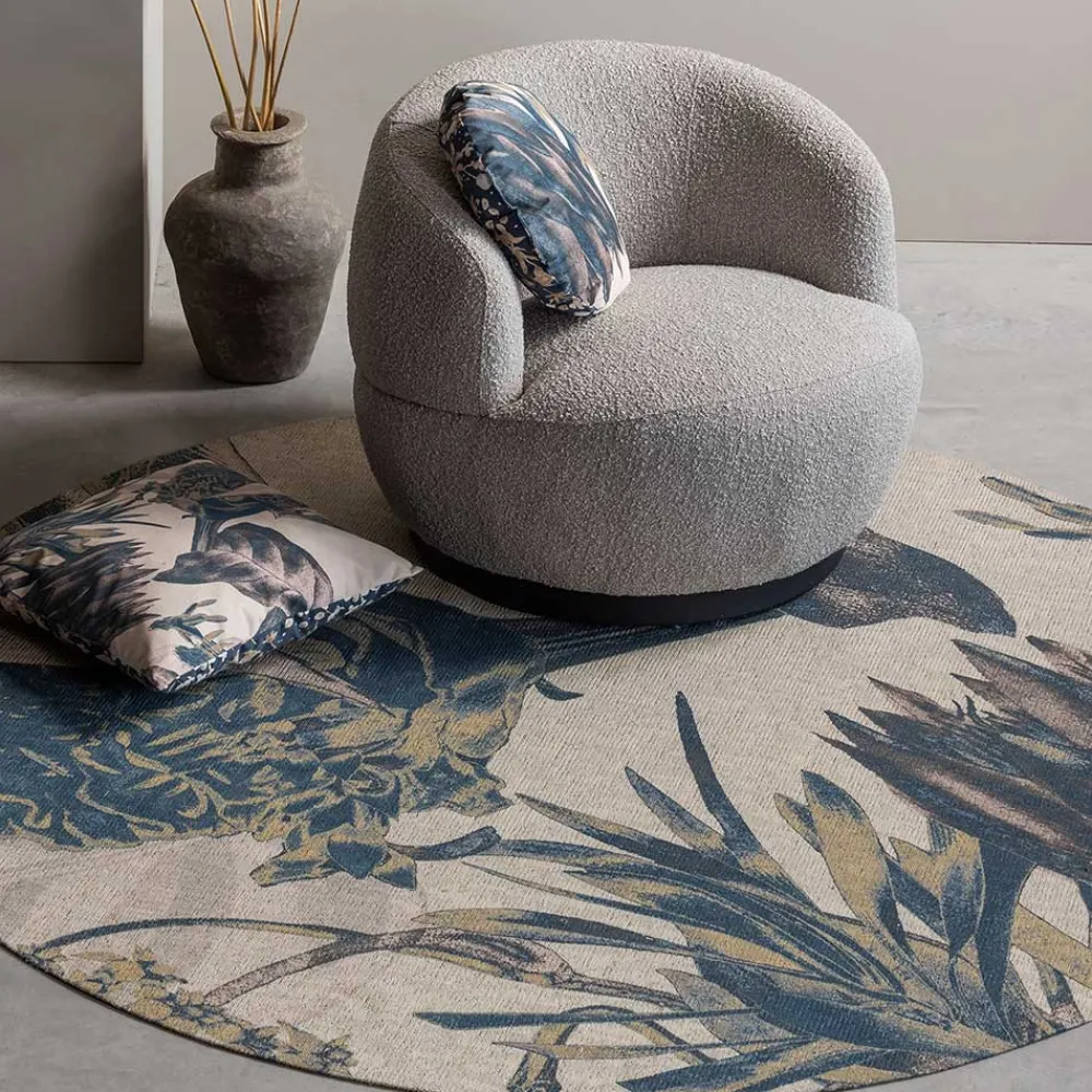 Wohnen Japandi Teppich mit floralem Motiv - Zita