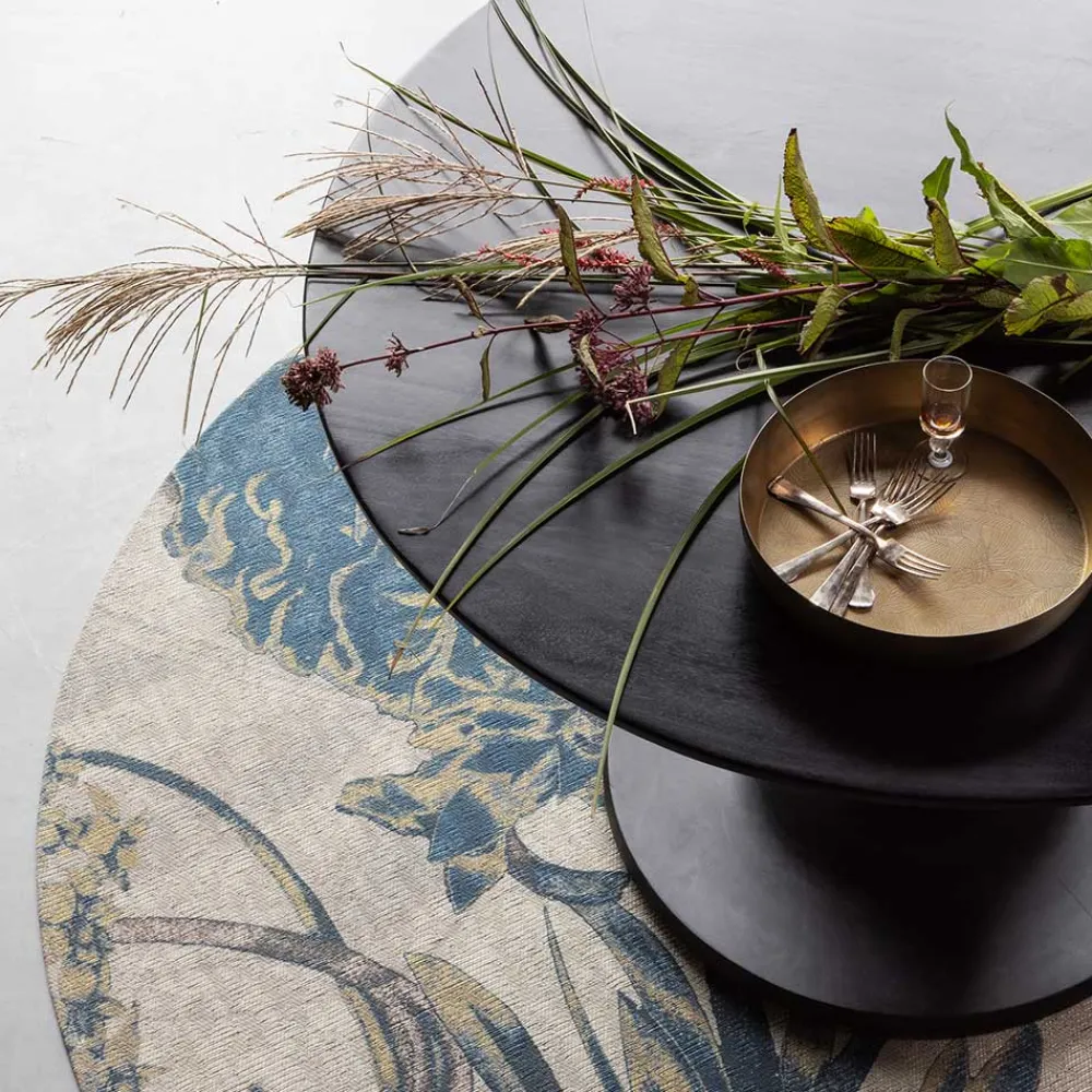 Wohnen Japandi Teppich mit floralem Motiv - Zita