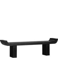 Wohnen Japandi Wohnraumbank in Schwarz - Belafoma