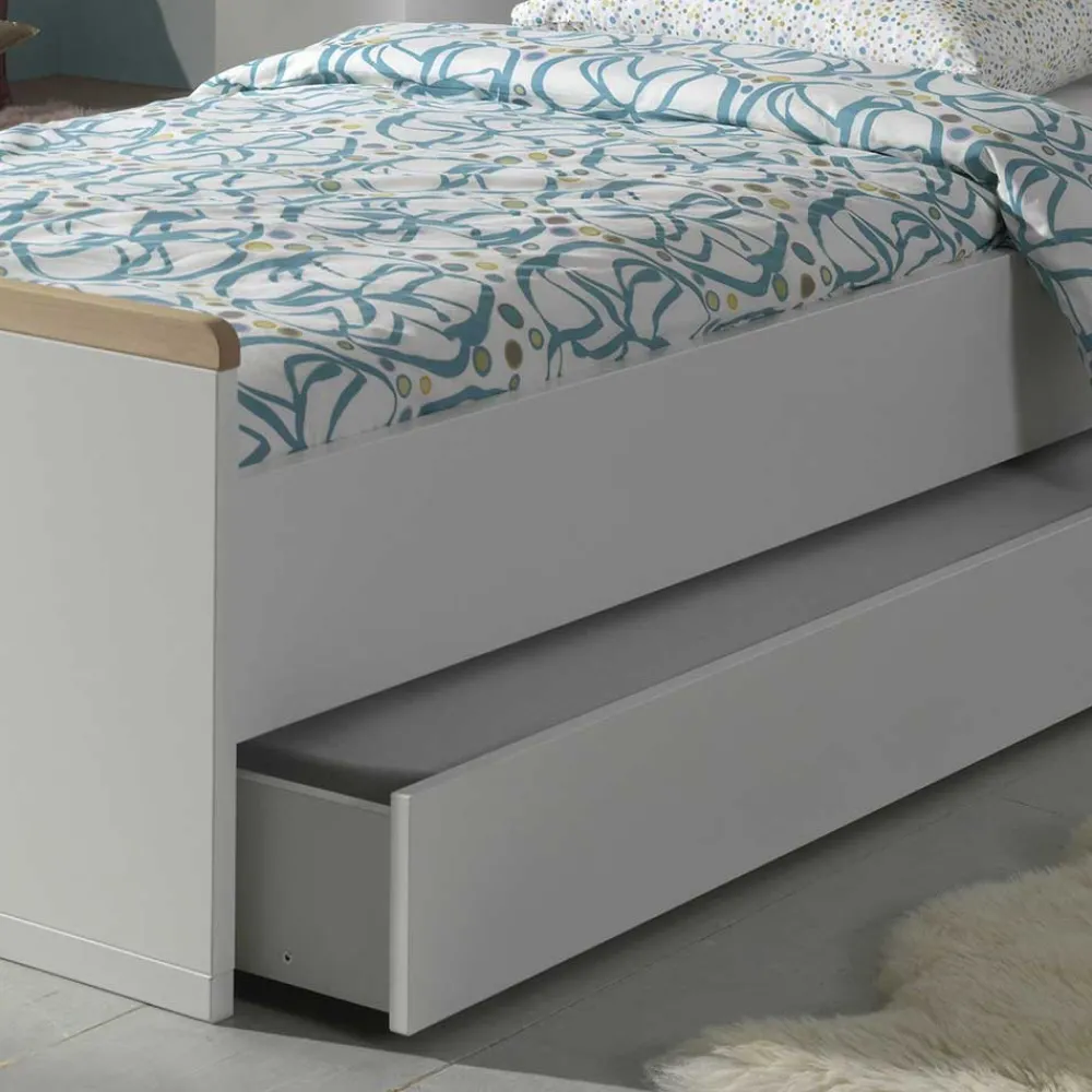 Wohnen Weiße Möbel|Jugendzimmer Komplett*Jugend Schlafzimmer Möbel in Weiß - Eldrus (dreiteilig)