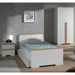 Wohnen Jugendzimmer Komplett*Jugendbett & Nachtkommode & Schrank - Eldrus (dreiteilig)