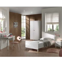 Wohnen Kindermöbel|Schlafzimmer Komplett*Jugendmöbel in Weiß - Zimventa (vierteilig)