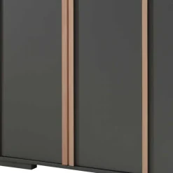 Wohnen Jugendzimmer Komplett*Jugendmöbel Kombination in Anthrazit - Navlius (vierteilig)