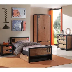 Wohnen Jugendzimmer Komplett*Jugendzimmermöbel Set Krefos aus Kiefer (vierteilig)