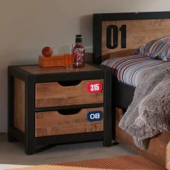 Wohnen Jugendzimmer Komplett*Jugendzimmermöbel Set Krefos aus Kiefer (vierteilig)