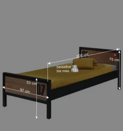Wohnen Jugendzimmer Komplett*Jugendzimmermöbel Set Krefos aus Kiefer (vierteilig)