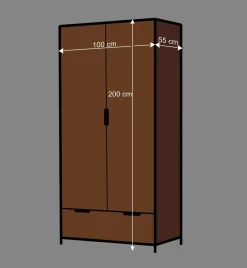 Wohnen Jugendzimmer Komplett*Jugendzimmermöbel Set Krefos aus Kiefer (vierteilig)