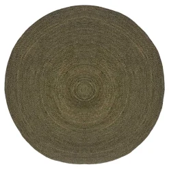 Wohnen Jute Teppich in Oliv Grün - Pandoro