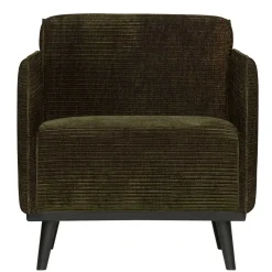 Wohnen Schwarze Möbel|Sessel*Kantiger Federkernsessel in Dunkelgrün - Usseaux