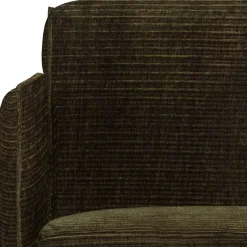 Wohnen Schwarze Möbel|Sessel*Kantiger Federkernsessel in Dunkelgrün - Usseaux