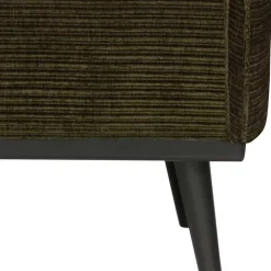 Wohnen Schwarze Möbel|Sessel*Kantiger Federkernsessel in Dunkelgrün - Usseaux