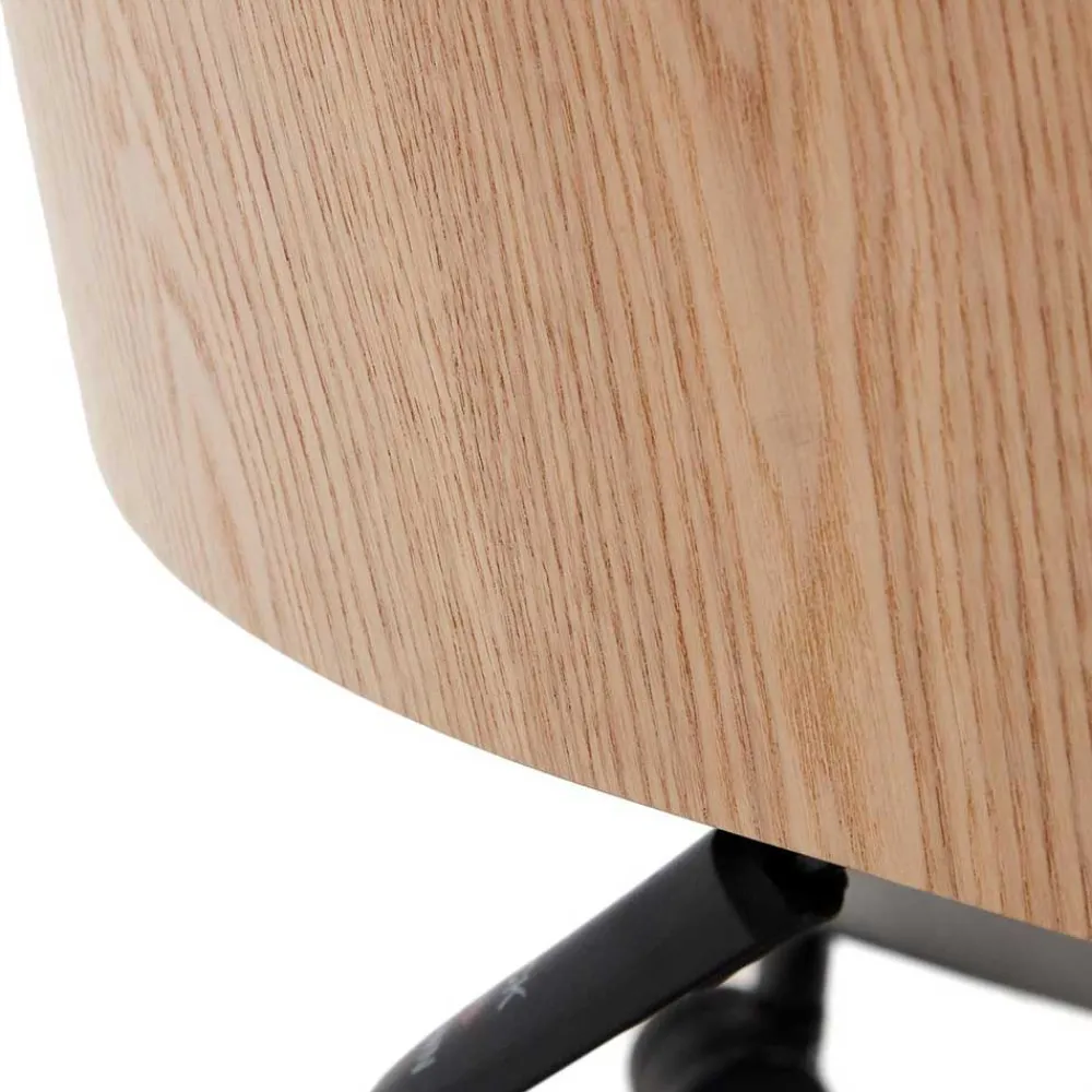 Wohnen Kantiger Schreibtischsessel in Beige Chenille - Vinzenzo