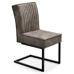 Wohnen Wohnzimmerstühle*Kantiger Schwingstuhl in Schlamm - Addagio (2er Set)