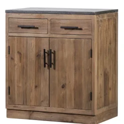 Wohnen Vintage Möbel*Küche Unterschrank mit Stein Arbeitsplatte - Macsena