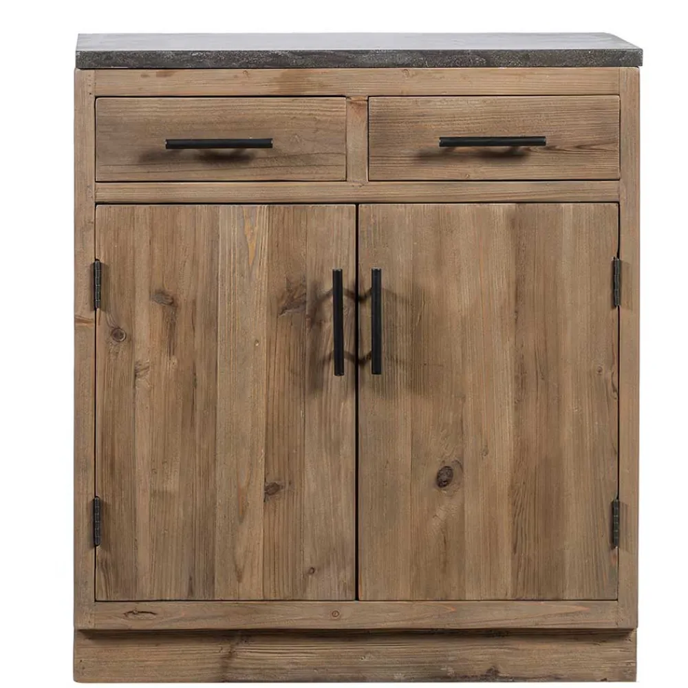 Wohnen Vintage Möbel*Küche Unterschrank mit Stein Arbeitsplatte - Macsena