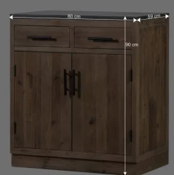 Wohnen Vintage Möbel*Küche Unterschrank mit Stein Arbeitsplatte - Macsena