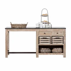 Wohnen Küchen Arbeitstisch Ashvills in Landhaus rustikal