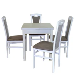 Wohnen Sitzgruppe|Küchen-Essgruppen*Küchen Essgruppe in Weiß - Erobica (fünfteilig)