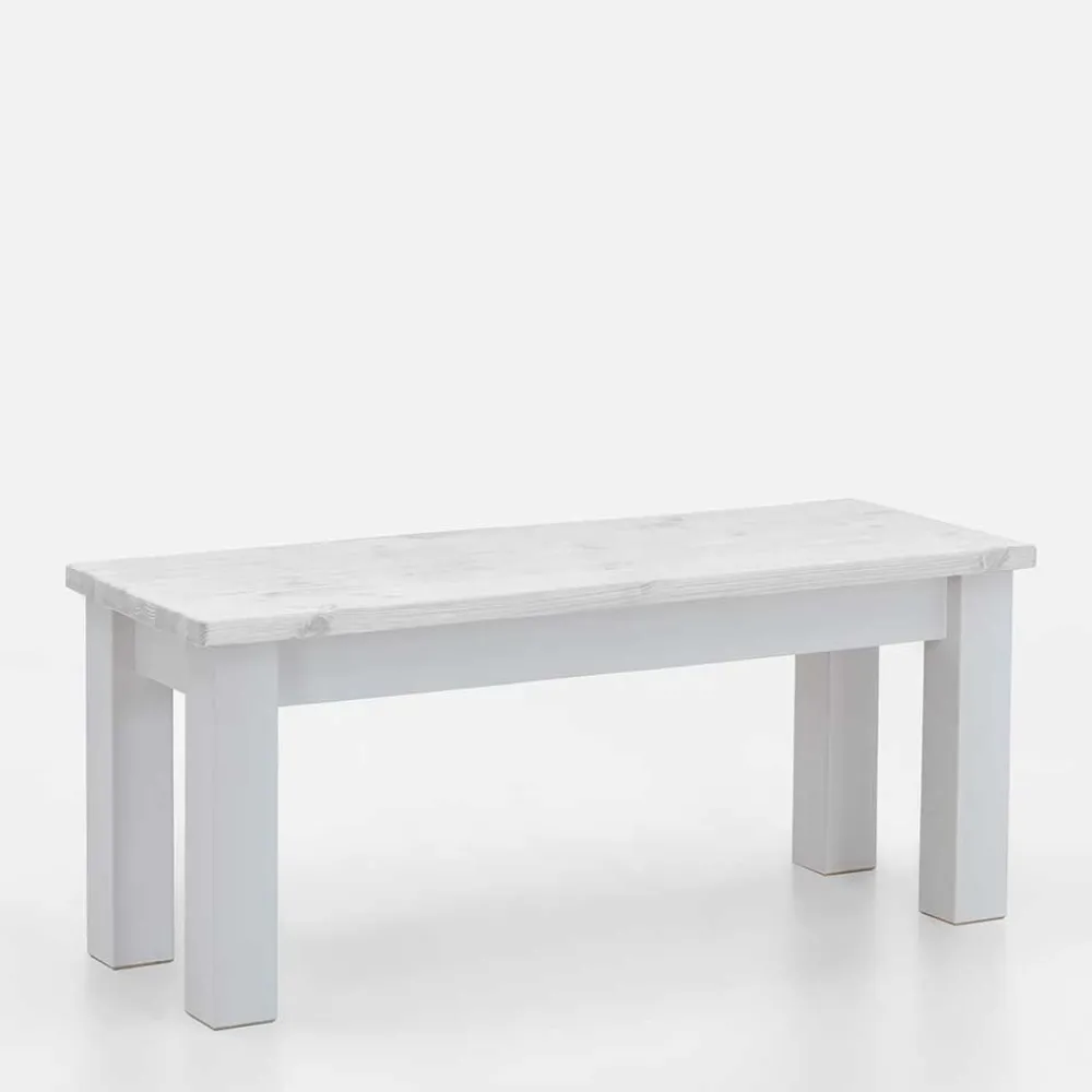 Wohnen Küchenbank in Weiß aus Kiefer - Molzau