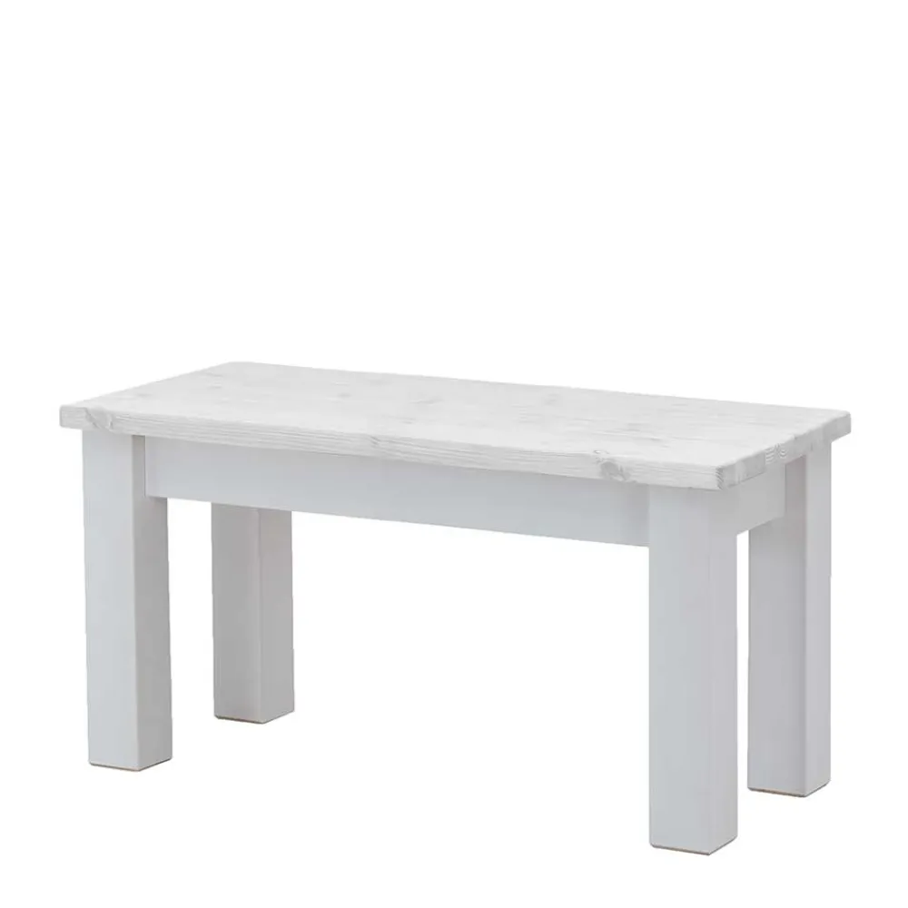 Wohnen Küchenbank in Weiß aus Kiefer - Molzau