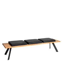 Wohnen Loft Möbel|Industrial Möbel*Küchenbank mit Leder Sitzpolstern - Piton