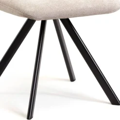 Wohnen Küchenstühle|Esszimmerstühle*Küchen-Drehstühle in Beige und Schwarz - Yvons (2er Set)