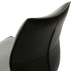 Wohnen Küchenstuhl aus Leder und Edelstahl - Simael (2er Set)