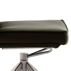 Wohnen Küchenstuhl aus Leder und Edelstahl - Simael (2er Set)